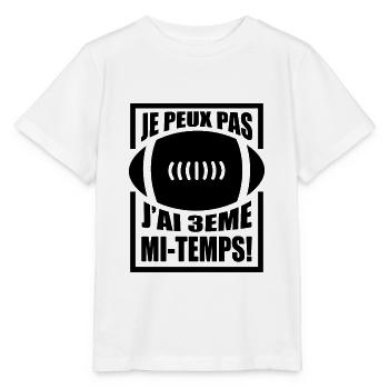Je Peux Pas J'Ai 3ème mi-Temps - T-shirt bio MINI CREATOR Stanley/Stella Enfant - blanc - Devant - Maike (125cm)