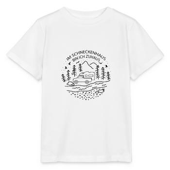 Im Schneckenhaus Bin Ich Zuhaus Pickup Wohnkabine - Stanley/Stella Kinder T-Shirt MINI CREATOR  - Weiß - Vorne - Maike (125cm)