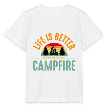 Camping Camping Nature Freedom Holiday Holidays - Stanley/Stella MINI CREATOR Kids’ T-Shirt - white - Front - Maike (125cm)