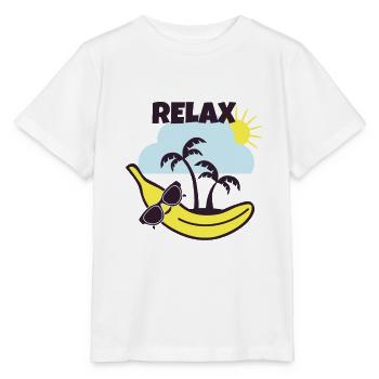 Banane entspannen - Stanley/Stella Kinder T-Shirt MINI CREATOR  - Weiß - Vorne - Maike (125cm)