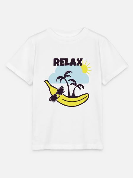 Banane entspannen - Stanley/Stella Kinder T-Shirt MINI CREATOR - Weiß