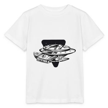 Space Raumschiff - Stanley/Stella Kinder T-Shirt MINI CREATOR  - Weiß - Vorne - Maike (125cm)