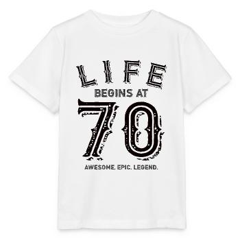 70. Geburtstag 70 Jahre Geburtstagsgeschenk - Stanley/Stella Kinder T-Shirt MINI CREATOR  - Weiß - Vorne - Maike (125cm)