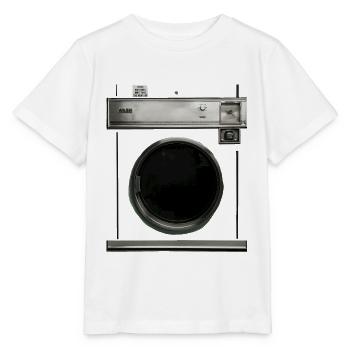 Retro Washing Machine Costume Carnival Halloween Joke - Stanley/Stella MINI CREATOR Kids’ T-Shirt - white - Front - Maike (125cm)