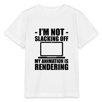 I'm Not Slacking Off, My Animation Is Rendering - Stanley/Stella MINI CREATOR Kids’ T-Shirt - white - Front - Maike (125cm)