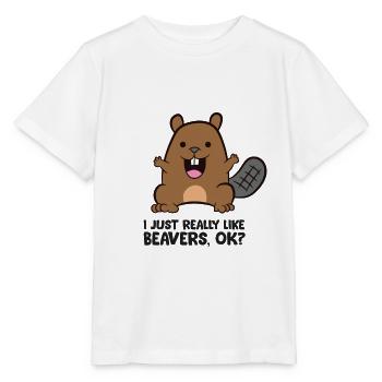 J'aime vraiment les castors, d'accord ? - T-shirt bio MINI CREATOR Stanley/Stella Enfant - blanc - Devant - Maike (125cm)