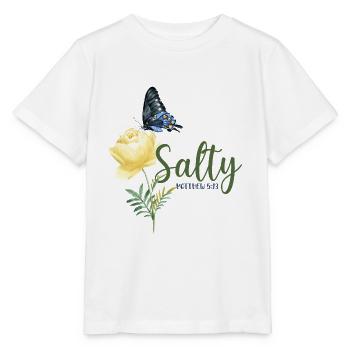 Christian Bible Verse Butterfly - Stanley/Stella Kinder T-Shirt MINI CREATOR  - Weiß - Vorne - Maike (125cm)