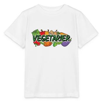 Vegetarier Vegan Shirt Gemüse Essen Umwelt - Stanley/Stella Kinder T-Shirt MINI CREATOR  - Weiß - Vorne - Maike (125cm)