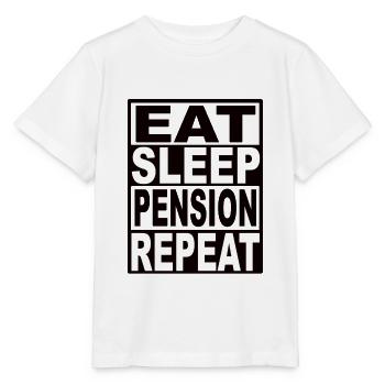 Eat Sleep Pension Repeat - Stanley/Stella Kinder T-Shirt MINI CREATOR  - Weiß - Vorne - Maike (125cm)