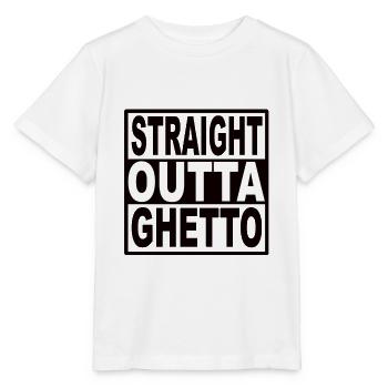 Straigt Outta Ghetto - T-shirt bio MINI CREATOR Stanley/Stella Enfant - blanc - Devant - Maike (125cm)