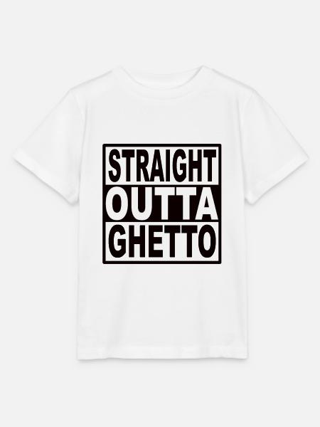 Straigt Outta Ghetto - Stanley/Stella Kinder T-Shirt MINI CREATOR - Weiß