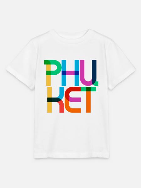 Phuket Thailand Pop Art Briefe - Stanley/Stella Kinder T-Shirt MINI CREATOR - Weiß