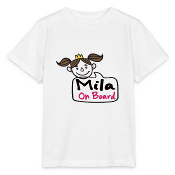 Mila à bord - T-shirt bio MINI CREATOR Stanley/Stella Enfant - blanc - Devant - Maike (125cm)