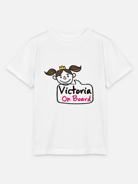 Victoria On Board - Stanley/Stella Kinder T-Shirt MINI CREATOR - Weiß