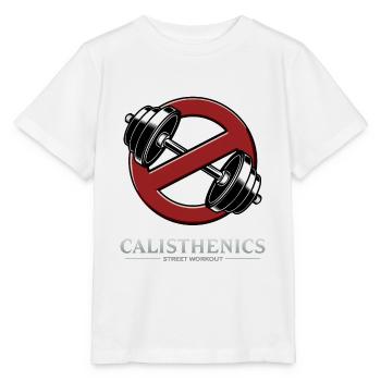 NO WEIGHTS ALLOWED - CALISTHENICS - Street Workout - Stanley/Stella MINI CREATOR Kids’ T-Shirt - white - Front - Maike (125cm)