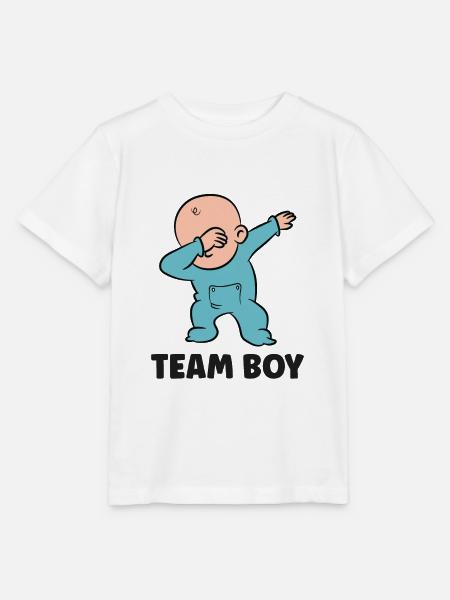 Revelación de género de Team Boy - Camiseta para niños MINI CREATOR de Stanley/Stella - blanco