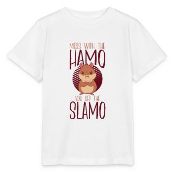 Hamster Mess Avec le Hamo que vous obtenez - T-shirt bio MINI CREATOR Stanley/Stella Enfant - blanc - Devant - Maike (125cm)