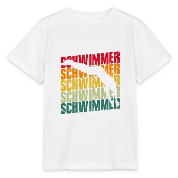 Schwimmen Wassersport Brustschwimmen im Schwimmbad - Stanley/Stella Kinder T-Shirt MINI CREATOR  - Weiß - Vorne - Maike (125cm)