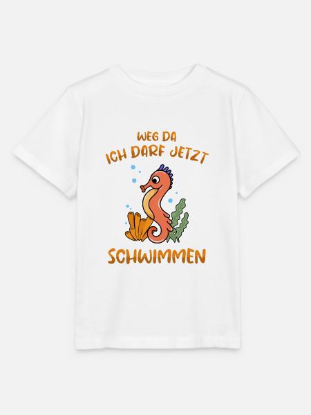 Schwimmen Seepferdchen bestanden Abzeichen - Stanley/Stella Kinder T-Shirt MINI CREATOR - Weiß