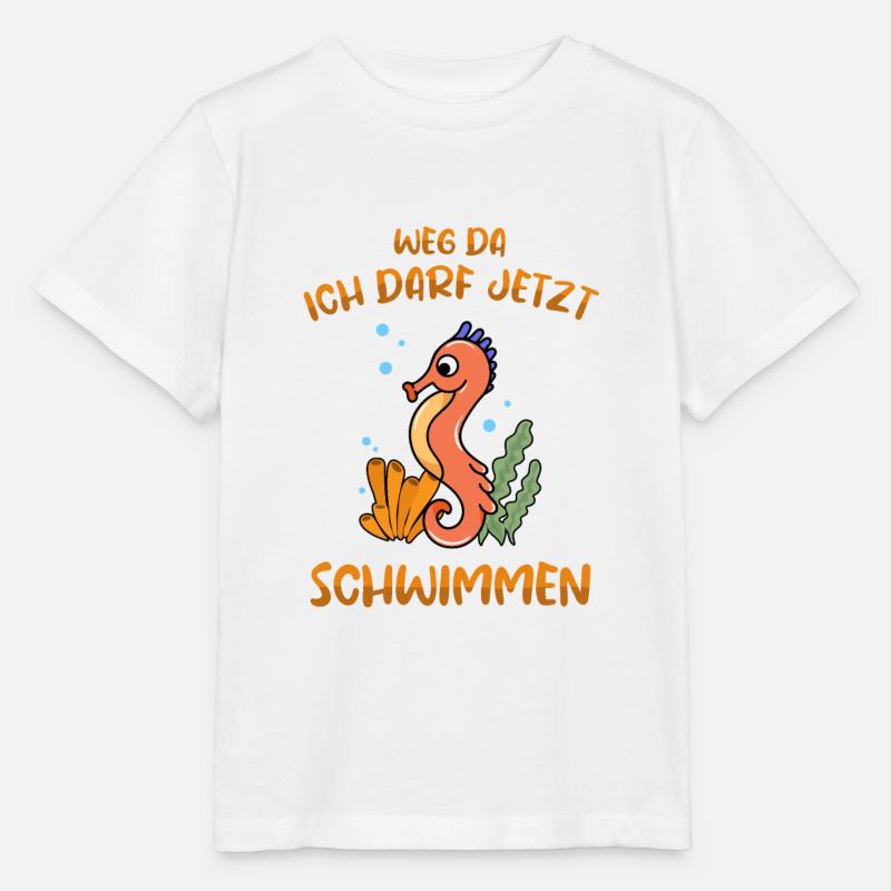 Schwimmen Seepferdchen bestanden Abzeichen - Stanley/Stella Kinder T-Shirt MINI CREATOR - Weiß