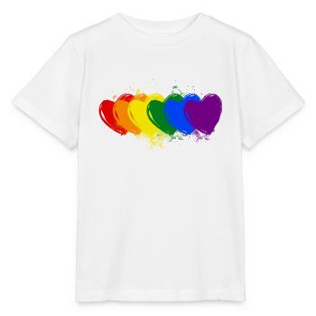 colourful hearts - Stanley/Stella MINI CREATOR Kids’ T-Shirt - white - Front - Maike (125cm)