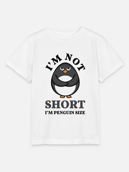 Funny Not Short Penguin Snow Cool Penguin - Stanley/Stella Kinder T-Shirt MINI CREATOR - Weiß