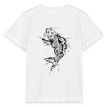 Pêche au poisson Carpe - T-shirt bio MINI CREATOR Stanley/Stella Enfant - blanc - Devant - Maike (125cm)