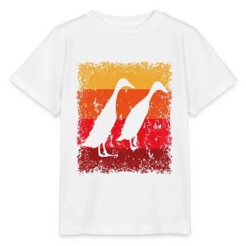 Laufenten Bauernhof Landwirtschaft Geflügel - Stanley/Stella Kinder T-Shirt MINI CREATOR  - Weiß - Vorne - Maike (125cm)