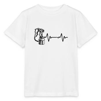 Autolackierer Herzschlag Paint Gun Pulse Auto - Auto - Stanley/Stella Kinder T-Shirt MINI CREATOR  - Weiß - Vorne - Maike (125cm)