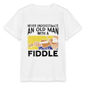 Violinist Old Man - Stanley/Stella MINI CREATOR Kids’ T-Shirt - white - Front - Maike (125cm)