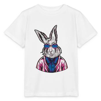 Bisexuel Bi Pride Flag Rabbit - T-shirt bio MINI CREATOR Stanley/Stella Enfant - blanc - Devant - Maike (125cm)