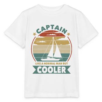 Captain like a normal man but cooler - Stanley/Stella MINI CREATOR Kids’ T-Shirt - white - Front - Maike (125cm)