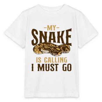 Serpent serpent que mon serpent appelle - T-shirt bio MINI CREATOR Stanley/Stella Enfant - blanc - Devant - Maike (125cm)