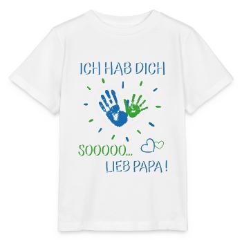 Ich hab dich lieb Papa-Mädchen und Jungen Vatertag - Stanley/Stella Kinder T-Shirt MINI CREATOR  - Weiß - Vorne - Maike (125cm)