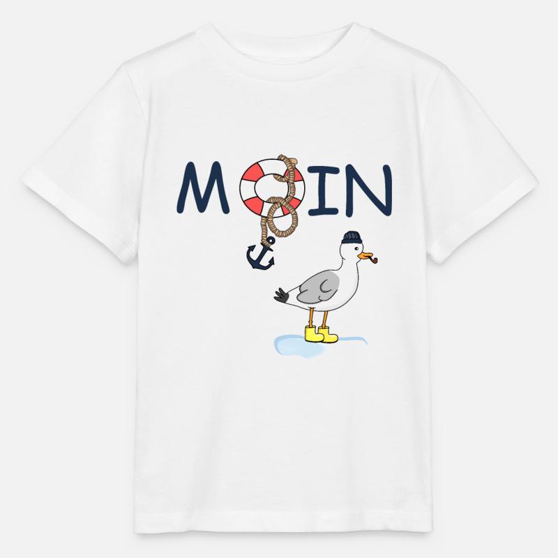 Seagull Moin Bottes en caoutchouc - T-shirt bio MINI CREATOR Stanley/Stella Enfant - blanc