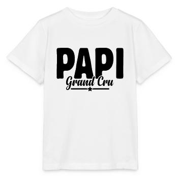 Papi Grand Cru Anniversaire Cadeau De Noël Amour - T-shirt bio MINI CREATOR Stanley/Stella Enfant - blanc - Devant - Maike (125cm)