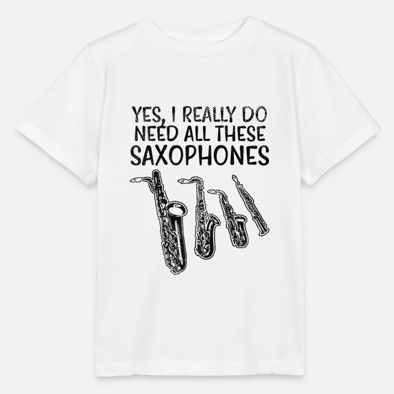 Types de saxophones - T-shirt bio MINI CREATOR Stanley/Stella Enfant - blanc
