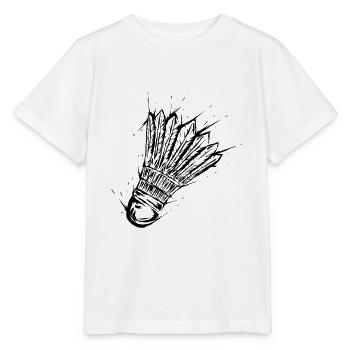 Badminton Federball - Stanley/Stella Kinder T-Shirt MINI CREATOR  - Weiß - Vorne - Maike (125cm)