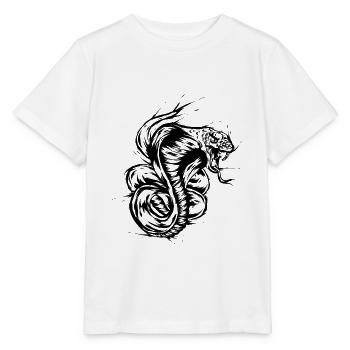 Serpent Cobra - T-shirt bio MINI CREATOR Stanley/Stella Enfant - blanc - Devant - Maike (125cm)