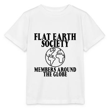 Flat Earth Society, membres du monde entier 11 - T-shirt bio MINI CREATOR Stanley/Stella Enfant - blanc - Devant - Maike (125cm)
