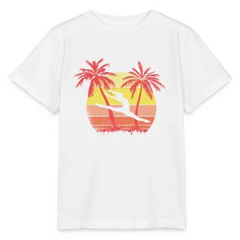Gimnasta niña salto gracia pumset de verano de 80 - T-shirt bio MINI CREATOR Stanley/Stella Enfant - blanc - Devant - Maike (125cm)