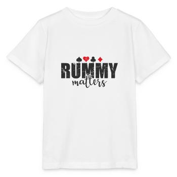 Rummy matters Hobby Card Game Romme - Stanley/Stella MINI CREATOR Kids’ T-Shirt - white - Front - Maike (125cm)