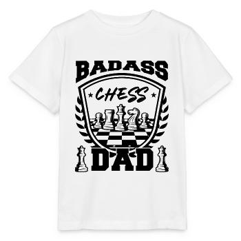 Badass Chess Dad - Stanley/Stella Kinder T-Shirt MINI CREATOR  - Weiß - Vorne - Maike (125cm)