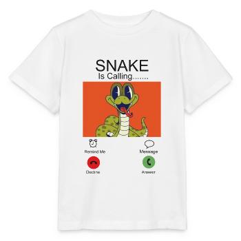 Snake Serpent Phone Display Snake - Stanley/Stella Kinder T-Shirt MINI CREATOR  - Weiß - Vorne - Maike (125cm)