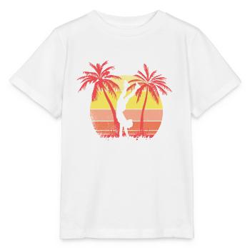 Hand Stand Girl Sunset Sunset Sunset 80s Palm - T-shirt bio MINI CREATOR Stanley/Stella Enfant - blanc - Devant - Maike (125cm)