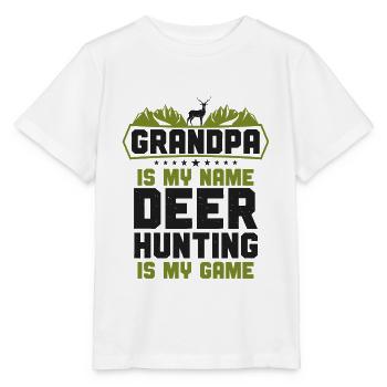 Chasseur de cerfs buck - T-shirt bio MINI CREATOR Stanley/Stella Enfant - blanc - Devant - Maike (125cm)