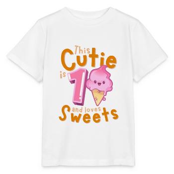 1. Geburtstag Kawaii Eis Geschenkidee für Mädchen - Stanley/Stella Kinder T-Shirt MINI CREATOR  - Weiß - Vorne - Maike (125cm)