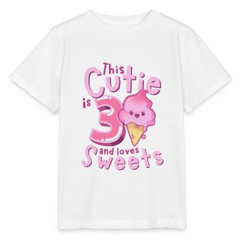 3. Geburtstag Kawaii Eis Geschenkidee für Mädchen - Stanley/Stella Kinder T-Shirt MINI CREATOR  - Weiß - Vorne - Maike (125cm)