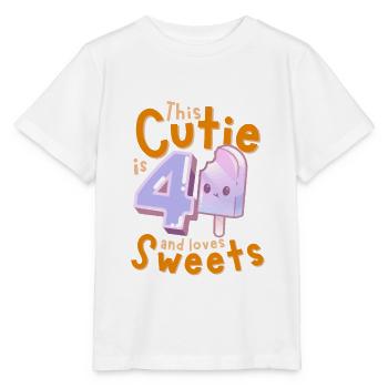 4. Geburtstag Kawaii Eis Geschenkidee für Mädchen - Stanley/Stella Kinder T-Shirt MINI CREATOR  - Weiß - Vorne - Maike (125cm)