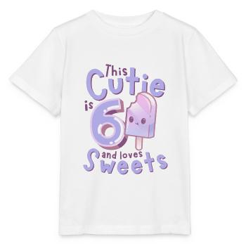 6. Geburtstag Kawaii Eis Geschenkidee für Mädchen - Stanley/Stella Kinder T-Shirt MINI CREATOR  - Weiß - Vorne - Maike (125cm)